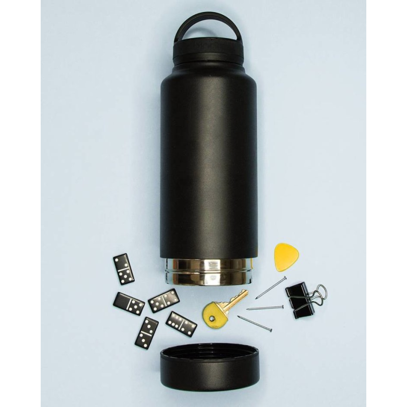 Sports Water Bottle 32 oz 2-in-1 Double Wall Stainless Steel Drinking Insulated Water Bottle with Storage Case With Lid