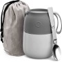 Vacuum Insulated Food Jar 12oz Thermos Includes Folding Spoon, Bag and Cup Lunch Container for Kids and Adults