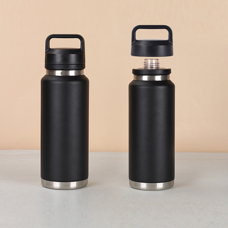 Larger Insulated Stainless Steel Mug Drinkware Sports Outdoor Water Bottle Custom Logo 36oz Tumbler With Multiple Lid