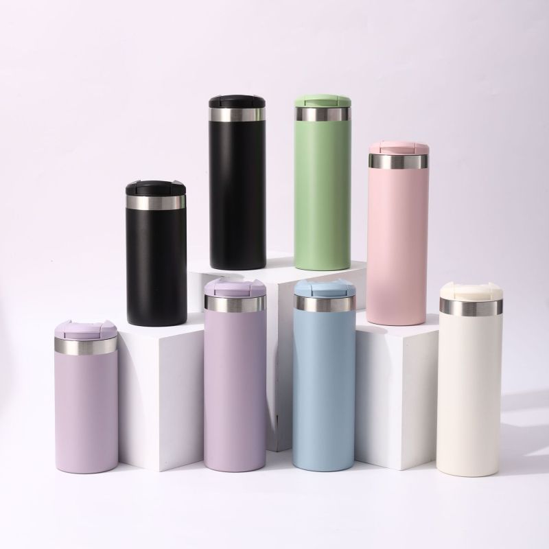 Wholesale 304 Stainless Steel Straight Cups - 12oz & 16oz Custom Portable Car Water Bottles with Lids