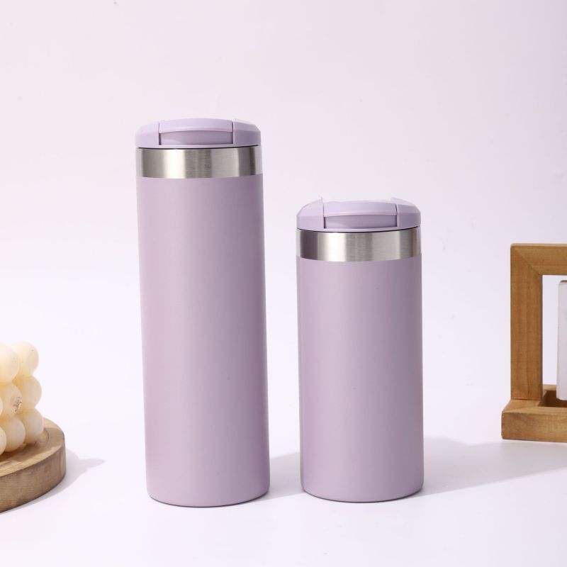 Wholesale 304 Stainless Steel Straight Cups - 12oz & 16oz Custom Portable Car Water Bottles with Lids