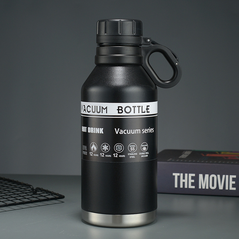 Outdoor Sports 40oz Portable Double Wall Thermal Cup Stainless Steel Insulated Camping Water Bottle With Handle