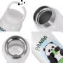 New Product Ideas 2024  Carholder Thermos Panda Mug 18/8 Stainless Steel 12oz Branded Coffee Tumbler with Lid and Straw