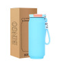 New Rubber Coating Double Wall Stainless Steel Soda Beer Can Shaped Water Bottle 500ml Portable Water Cup Straight Drink Gift