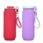New Rubber Coating Double Wall Stainless Steel Soda Beer Can Shaped Water Bottle 500ml Portable Water Cup Straight Drink Gift