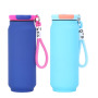 New Rubber Coating Double Wall Stainless Steel Soda Beer Can Shaped Water Bottle 500ml Portable Water Cup Straight Drink Gift