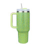 Wholesale Rhinestone 40oz Tumbler Adventure Travel Tumbler with Straw Stainless Steel Vacuum 40oz Tumbler with Handle