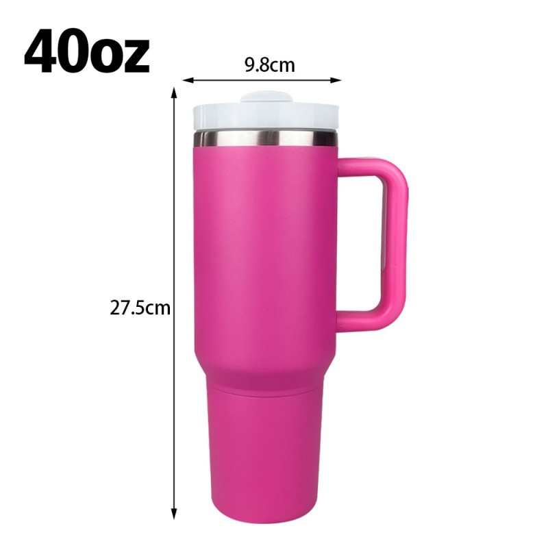 New Design 40oz Water Bottle with Handle Multifunctional Double Wall Insulated Stainless Steel Storage Tumbler 2 in 1 Mug