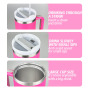 New Design 40oz Water Bottle with Handle Multifunctional Double Wall Insulated Stainless Steel Storage Tumbler 2 in 1 Mug