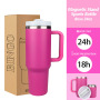 New Design 40oz Water Bottle with Handle Multifunctional Double Wall Insulated Stainless Steel Storage Tumbler 2 in 1 Mug