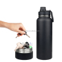New Trending Insulated Stainless Steel Water Bottle Wide Mouth Flasks Outdoor Sports Water Bottle With Unique Storage Tank