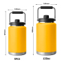 One Gallon Jug  64oz 128 oz large capacity Stainless Steel Insulated Water Bottles Beer Growler Jug with Handle Lid outdoor camp