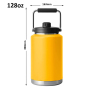 One Gallon Jug  64oz 128 oz large capacity Stainless Steel Insulated Water Bottles Beer Growler Jug with Handle Lid outdoor camp