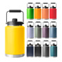 One Gallon Jug  64oz 128 oz large capacity Stainless Steel Insulated Water Bottles Beer Growler Jug with Handle Lid outdoor camp
