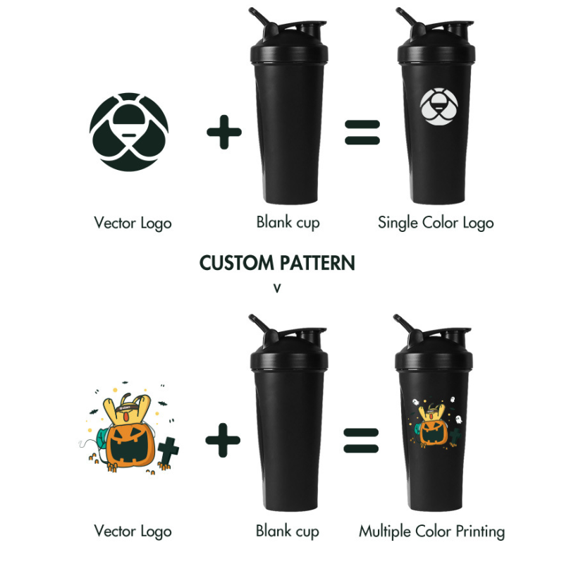 Wholesale 20oz 30oz Sports Water Bottle BPA Free Plastic Bottle Protein Shakes Blender Shaker With Mix Ball