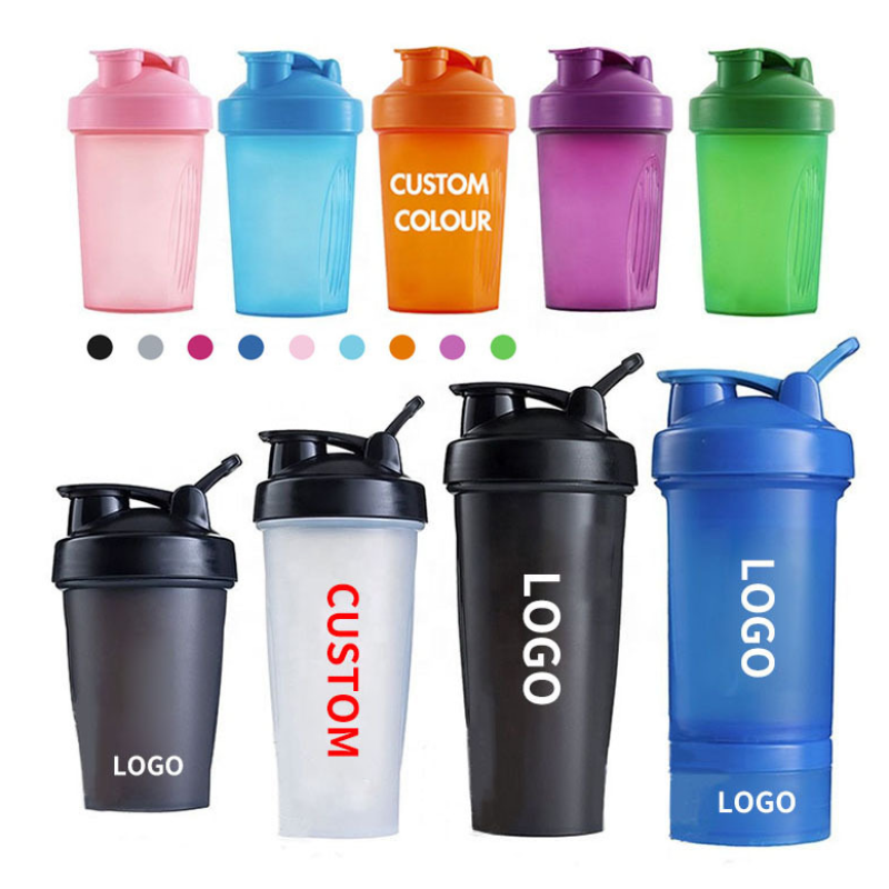 Wholesale 20oz 30oz Sports Water Bottle BPA Free Plastic Bottle Protein Shakes Blender Shaker With Mix Ball