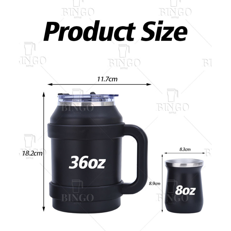 Outdoor 50oz Double Walled Stainless Steel Tumbler Beer Mug Travel Coffee Mug With Straw Lid and Handle