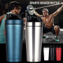 Eco Friendly Custom Logo Double Wall Stainless Steel Protein Shakers Shaker Bottle 750ml 500ml Metal Shaker Bottle