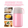 Portable 18oz 25oz Double Wall Stainless Steel Food Flask Jar with Logo for Hot Kids Lunch Box with Foldable Spoon
