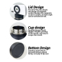 Style 32 oz Double Wall Stainless Steel Insulated 2 in 1 Dog Pet Travel Water Bottle with Bowl With Dry Storage Compartment