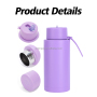 New Design Portable 1L Stainless Steel Double Wall Vacuum Insulated Sport Bottle Water Bottle With Lid and Folding Straw