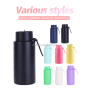 New Design Portable 1L Stainless Steel Double Wall Vacuum Insulated Sport Bottle Water Bottle With Lid and Folding Straw