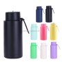 New Design Portable 1L Stainless Steel Double Wall Vacuum Insulated Sport Bottle Water Bottle With Lid and Folding Straw
