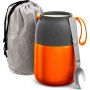 Wholesale Factory Directly Customized Lunch Box Double Wall Insulated Stainless Steel Food Container with Spoon BPA Free Jar