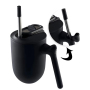 TELESCOPIC STEEL STRAW Shaker Bottle Gym Hot and Cold Thermal Cup STORAGE in HANDLE Stainless Steel Shaker Bottle