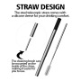 TELESCOPIC STEEL STRAW Shaker Bottle Gym Hot and Cold Thermal Cup STORAGE in HANDLE Stainless Steel Shaker Bottle