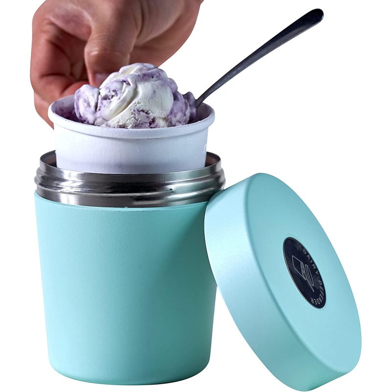 16oz Double Wall 304 Vacuum Insulated Ice Cream Canteen Keep Cold Container