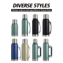 Outdoor High Quality 1L 2L Custom Logo Water Bottle Insulated Double Wall Stainless Steel Gym Water Bottle With Handle
