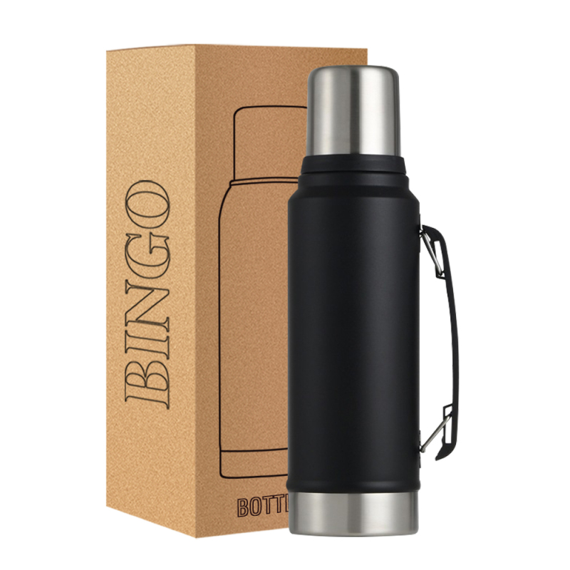Outdoor High Quality 1L 2L Custom Logo Water Bottle Insulated Double Wall Stainless Steel Gym Water Bottle With Handle