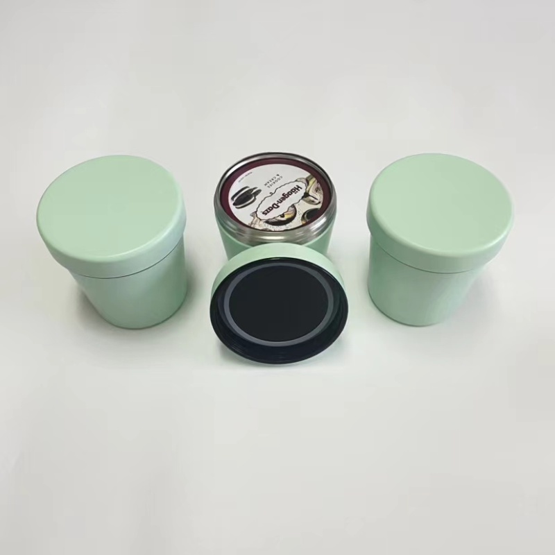 Factory Hot Sell New Ice Cream Pint Storage Container Stainless Steel Double Wall Vacuum Insulated Thermos Storage