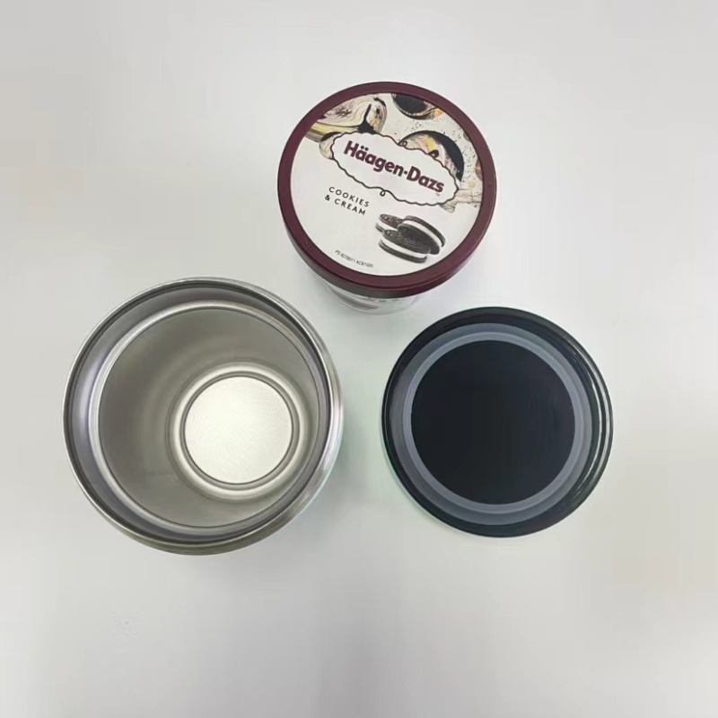 Factory Hot Sell New Ice Cream Pint Storage Container Stainless Steel Double Wall Vacuum Insulated Thermos Storage