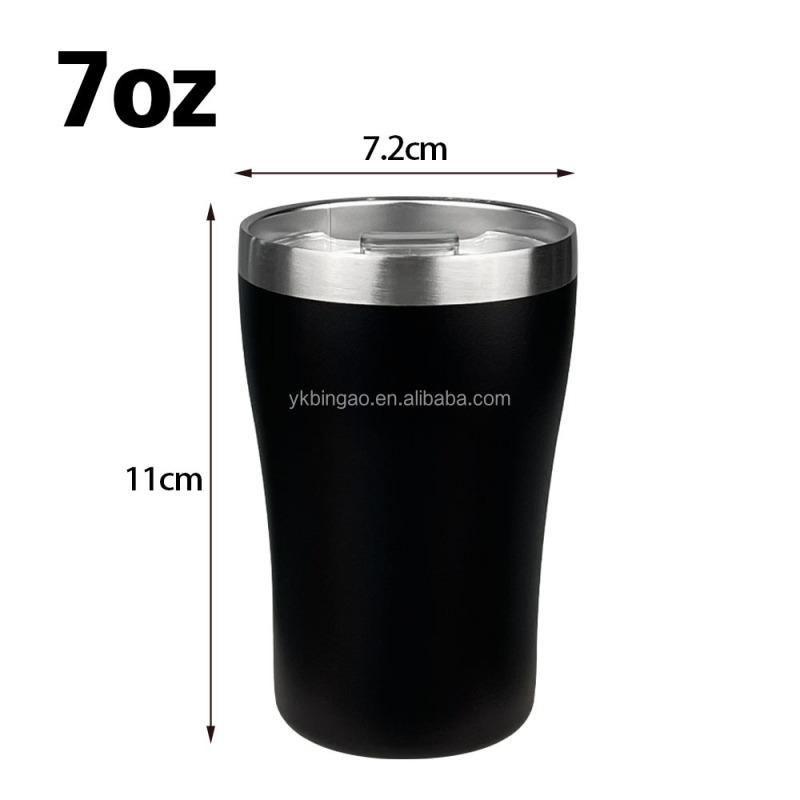 Wholesale Unique Custom logo 7oz Stainless Steel Cup Coffee Tumblers Beer Mugs Travel Mugs Cup Beer Cup