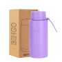 34oz Custom Logo Bottle Green Sports Vacuum Insulated Stainless Steel Ceramic Inner Water Bottle With Straw Lid for Gifts
