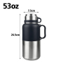 Outdoor Camping 1600ml 2000ml Stainless Steel Travel Bottle With Handle Sport Water Bottle Beer Milk Tea Pot