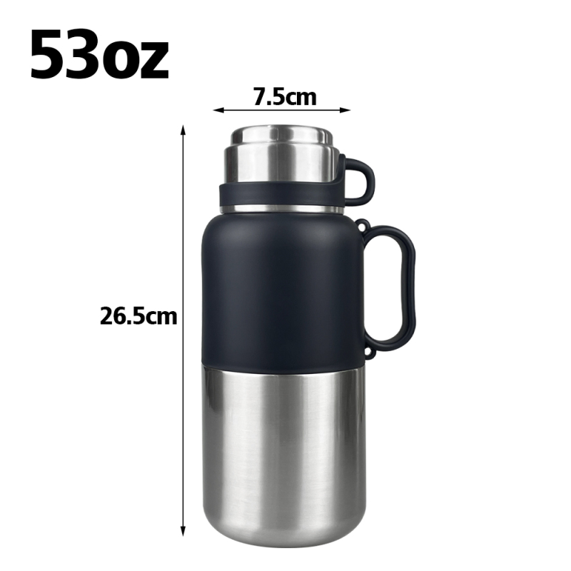 Outdoor Camping 1600ml 2000ml Stainless Steel Travel Bottle With Handle Sport Water Bottle Beer Milk Tea Pot