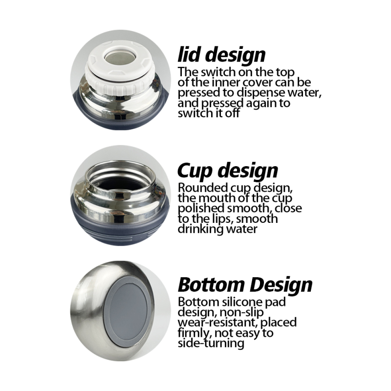 Outdoor Camping 1600ml 2000ml Stainless Steel Travel Bottle With Handle Sport Water Bottle Beer Milk Tea Pot