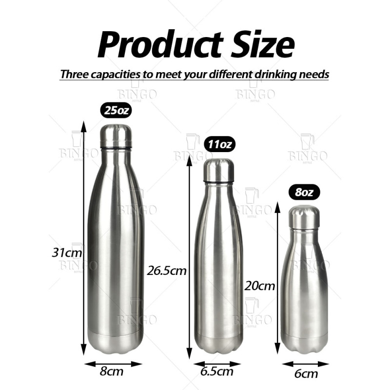 Unique 2 in 1 Insulated Stainless Steel Water Bottle Small Mouth Flasks Outdoor Sports Water Bottle With Storage Tank