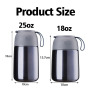 Factory Customized 316 Stainless Steel Double Wall Food Jar Vacuum Insulated Baby Container Soup Pot Food Thermos with Spoon