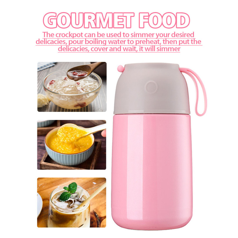 Factory Customized 316 Stainless Steel Double Wall Food Jar Vacuum Insulated Baby Container Soup Pot Food Thermos with Spoon