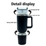 Outdoor 40oz Tumbler with Snack Compartment Laser Engraved with Secret Storage Stash Water Bottle with Lid and Straw