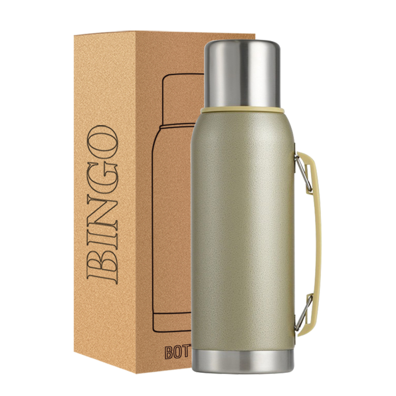 Stainless Steel Water Bottle with Wide Mouth - Available in 750ml, 1L, 1.9L & 2L Capacities - Thermal Flask for Hot & Cold Drink