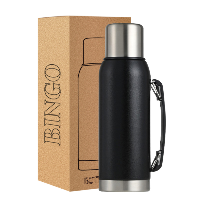 Stainless Steel Water Bottle with Wide Mouth - Available in 750ml, 1L, 1.9L & 2L Capacities - Thermal Flask for Hot & Cold Drink