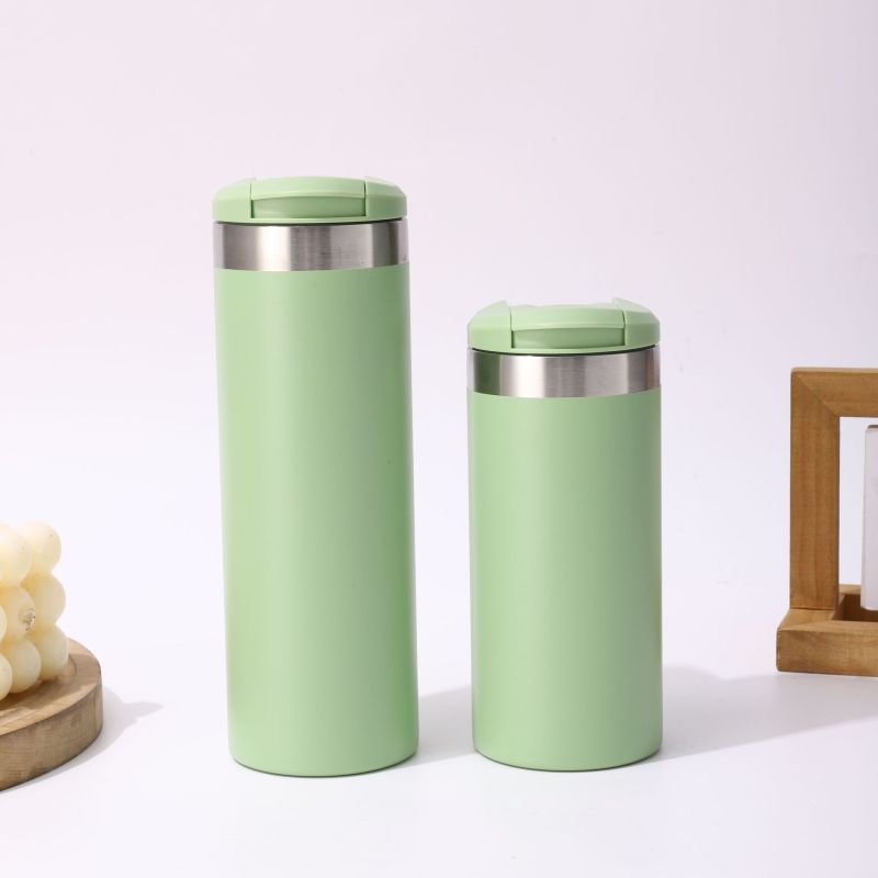 Wholesale Custom 12oz & 16oz 304 Stainless Steel Straight Cup with Lid - Portable Car Water Bottle