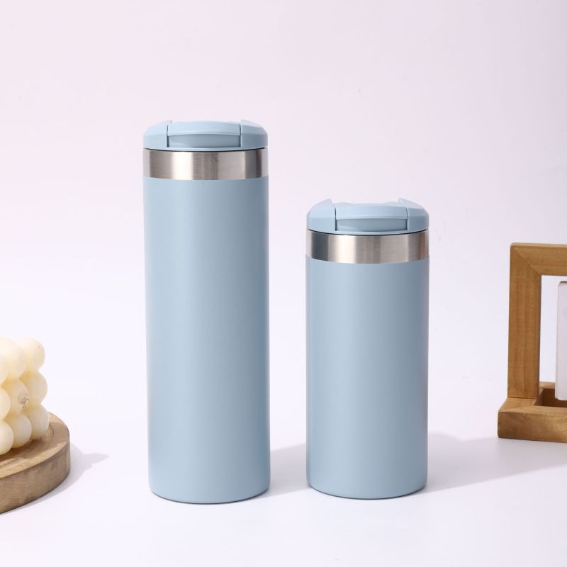 Wholesale Custom 12oz & 16oz 304 Stainless Steel Straight Cup with Lid - Portable Car Water Bottle