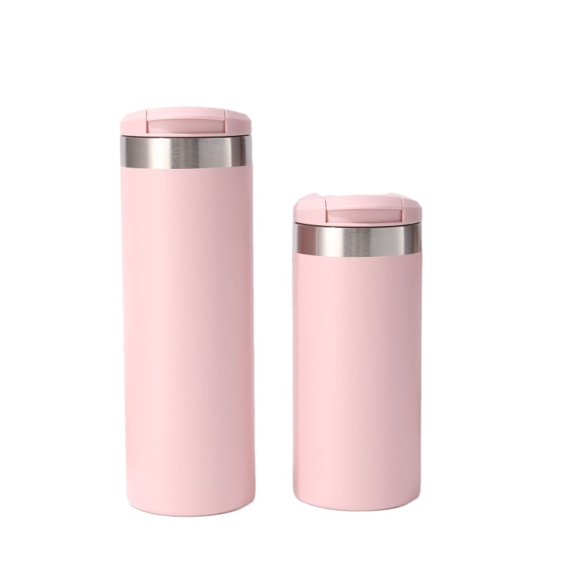 Wholesale Custom 12oz & 16oz 304 Stainless Steel Straight Cup with Lid - Portable Car Water Bottle
