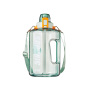 Portable Size Football Water Bottle Custom Logo Sports Workout Drink Shaker Bottle With Handle Transparent Water Bottle